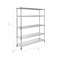 Seville Classics UltraDurable 5-Tier NSF Steel Shelving, 60" W x 18" D x 75" H